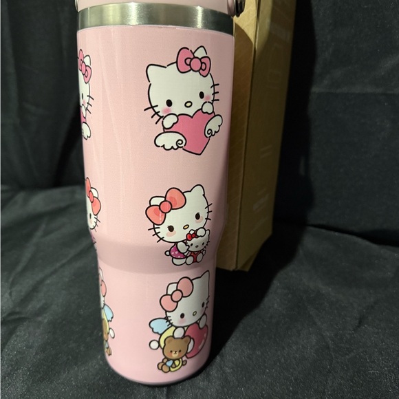 New Stanley 30oz  HK Pink Kitty Teddy Bear Cake Loving Adorable Tumbler - Picture 6 of 11